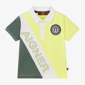 Boys Yellow Cotton Polo Shirt