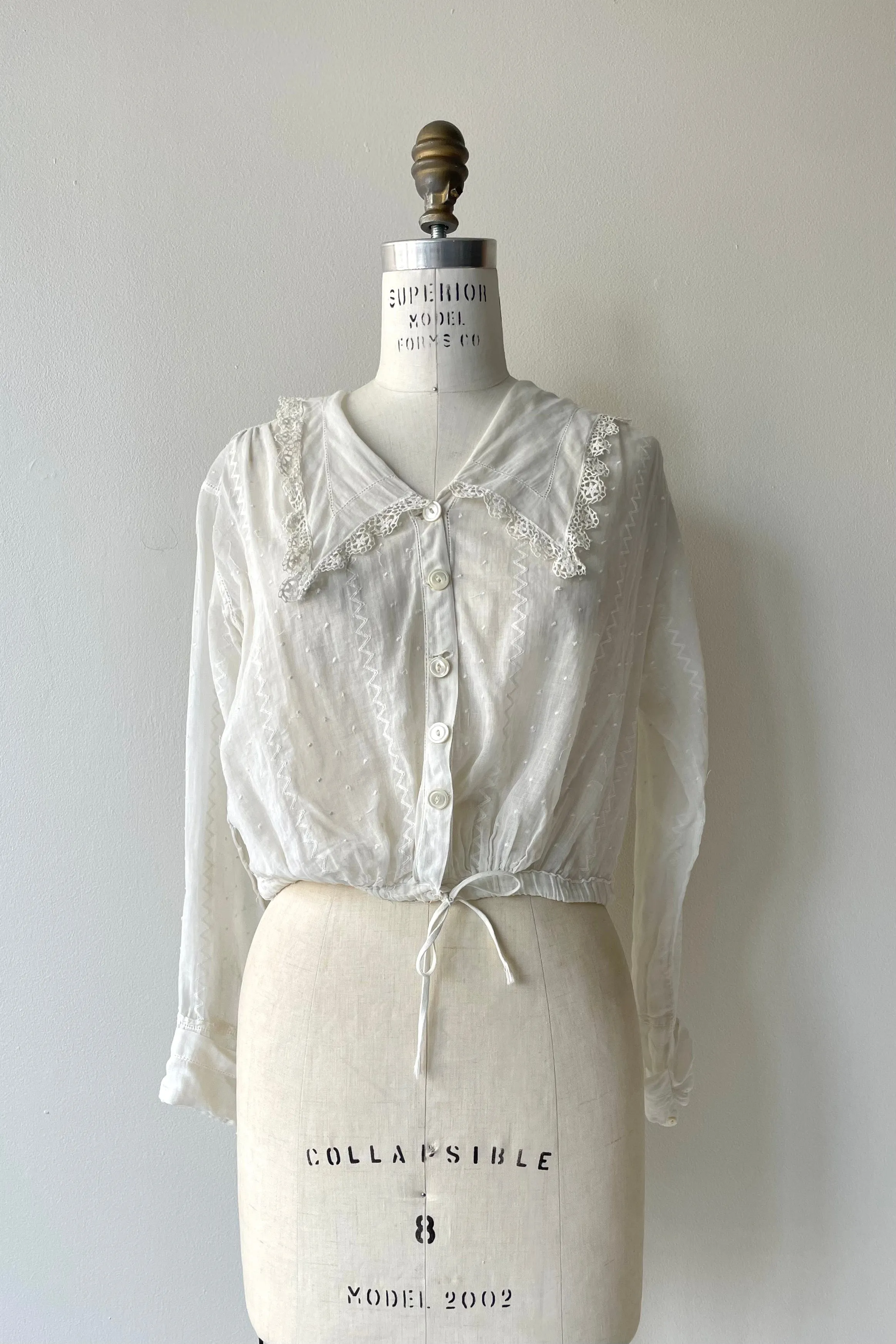 Bruges Antique Cotton Blouse | 1910s