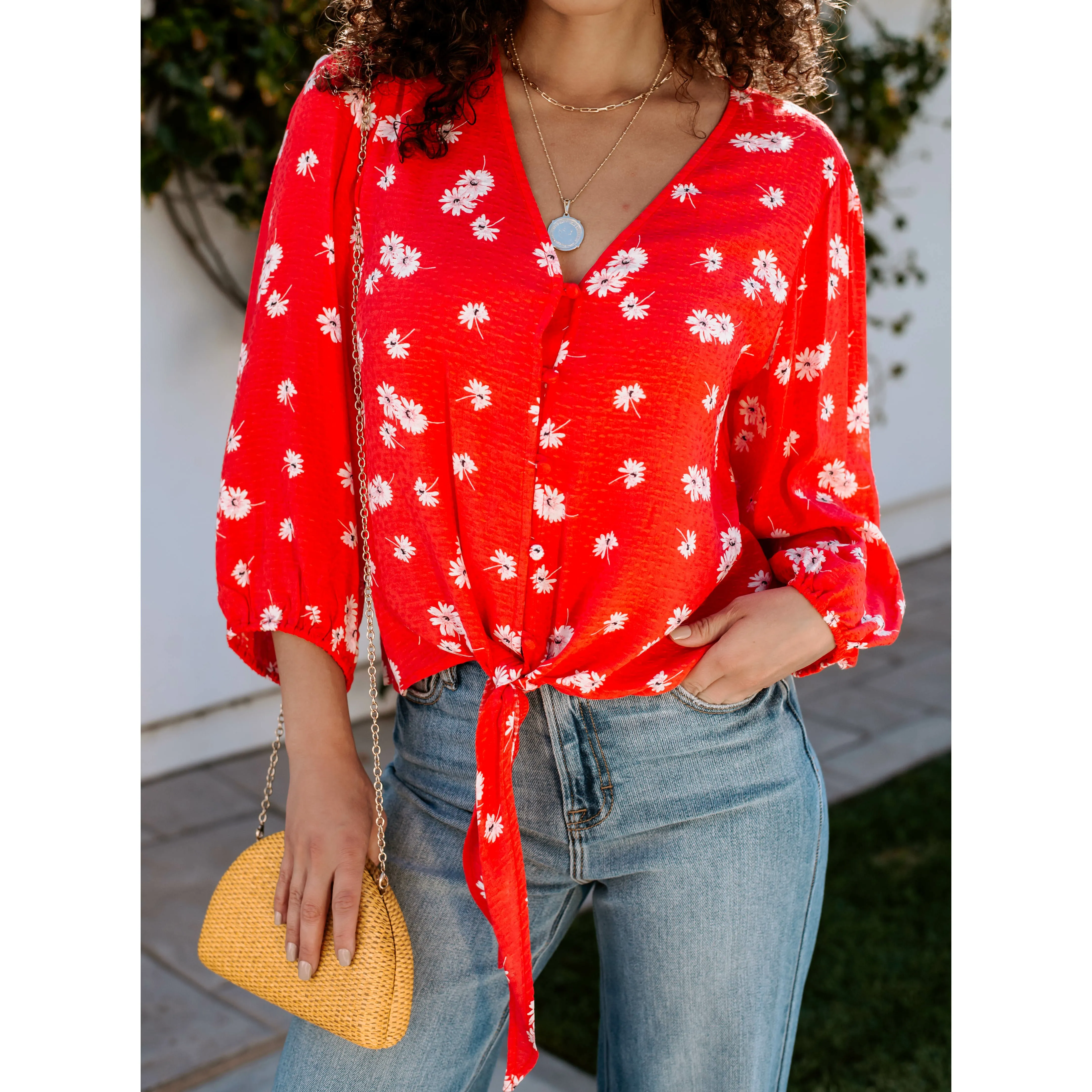 Button Front Blouse