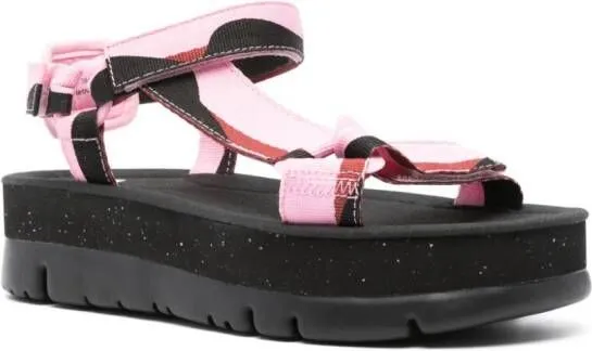 Camper Oruga Up Twins 45mm flatform sandals Black