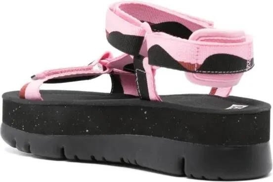 Camper Oruga Up Twins 45mm flatform sandals Black