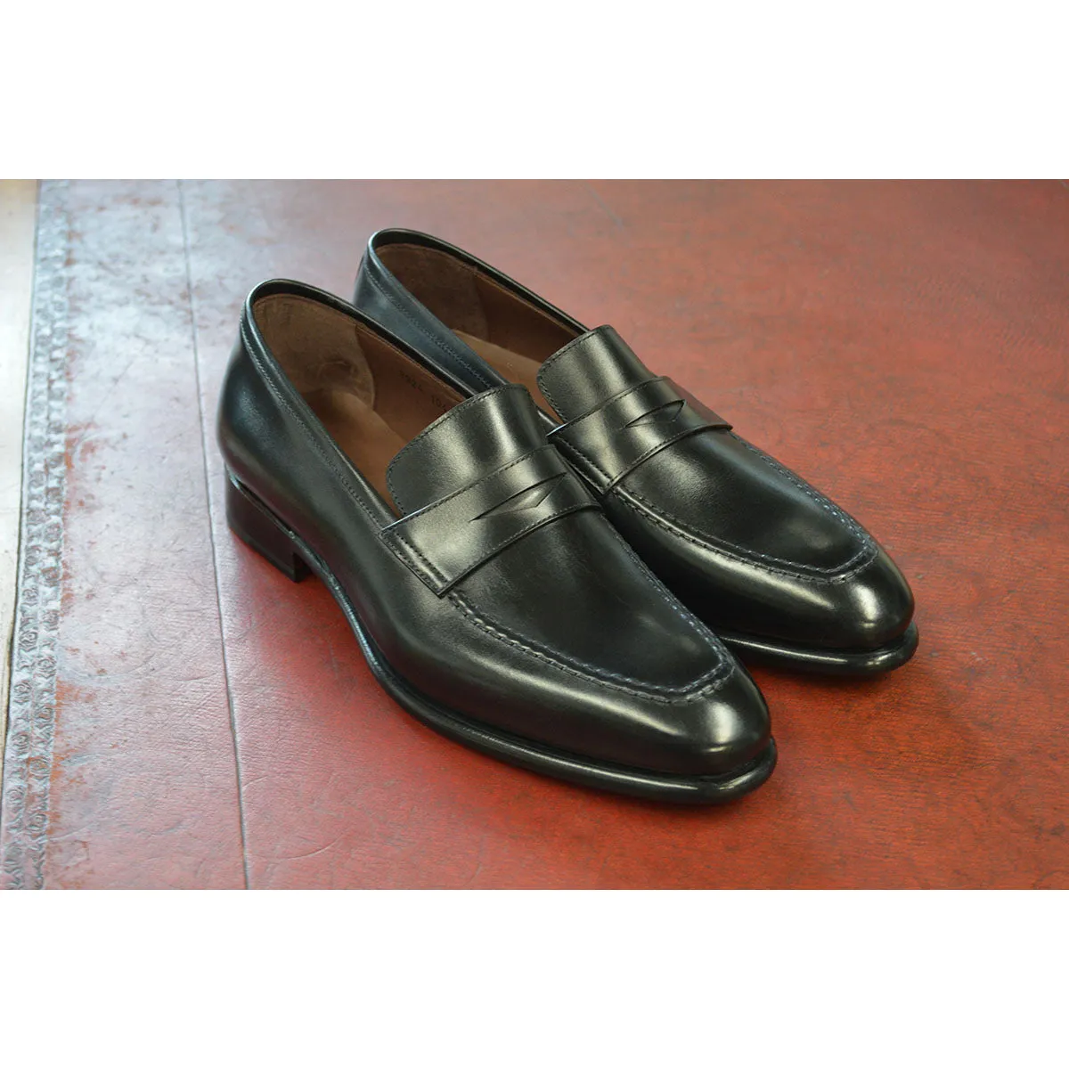 Carlos Santos Penny Loafer (9924)- Black