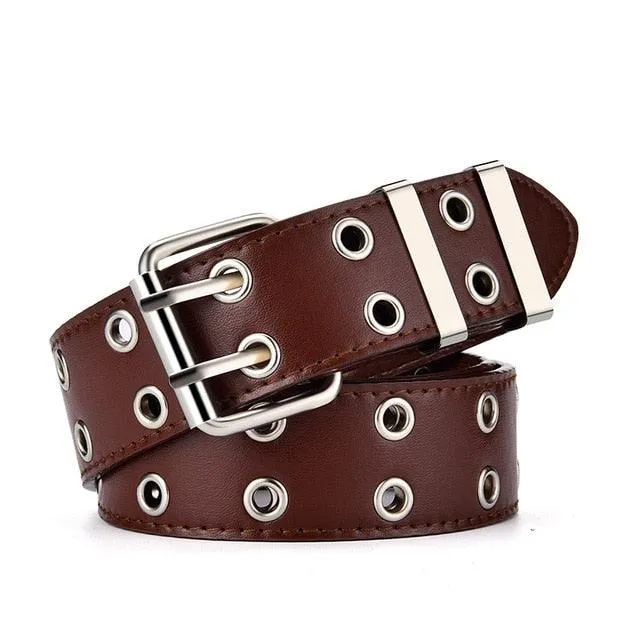 Chain Leather Pin Buckle Retro Decorative Belt