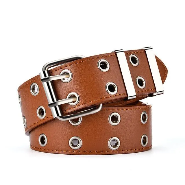 Chain Leather Pin Buckle Retro Decorative Belt