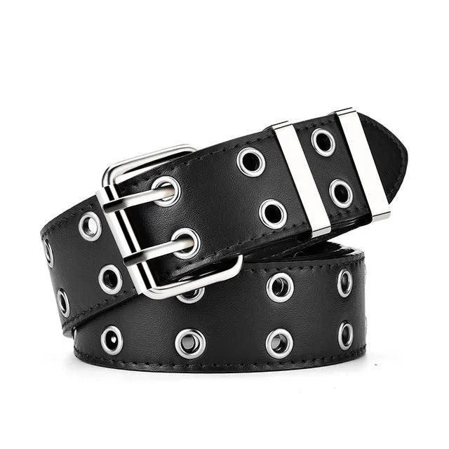 Chain Leather Pin Buckle Retro Decorative Belt