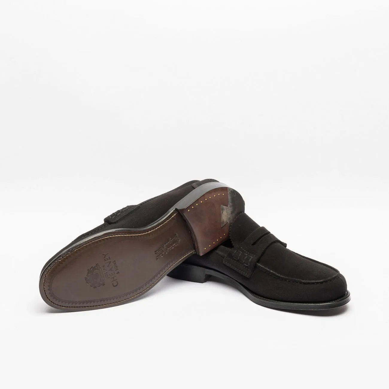 Cheaney Joseph & Sons Cheaney Joseph & Sons Dover EF Alt penny loafer loafer in black suede