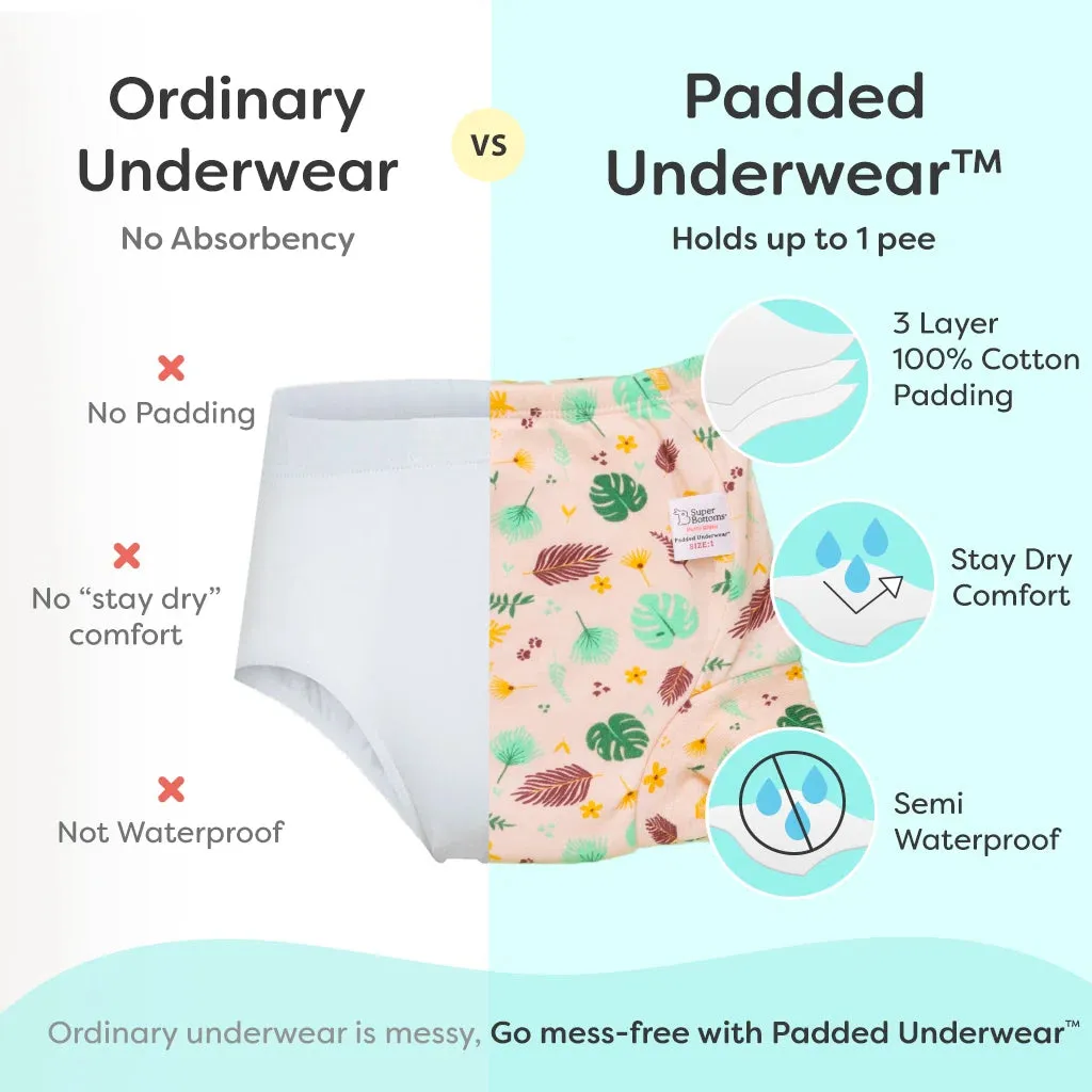 Choose Size of 1 Padded Underwear - No Print Choice