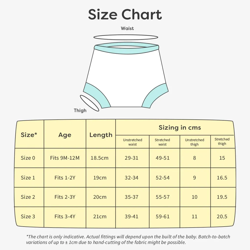 Choose Size of 1 Padded Underwear - No Print Choice