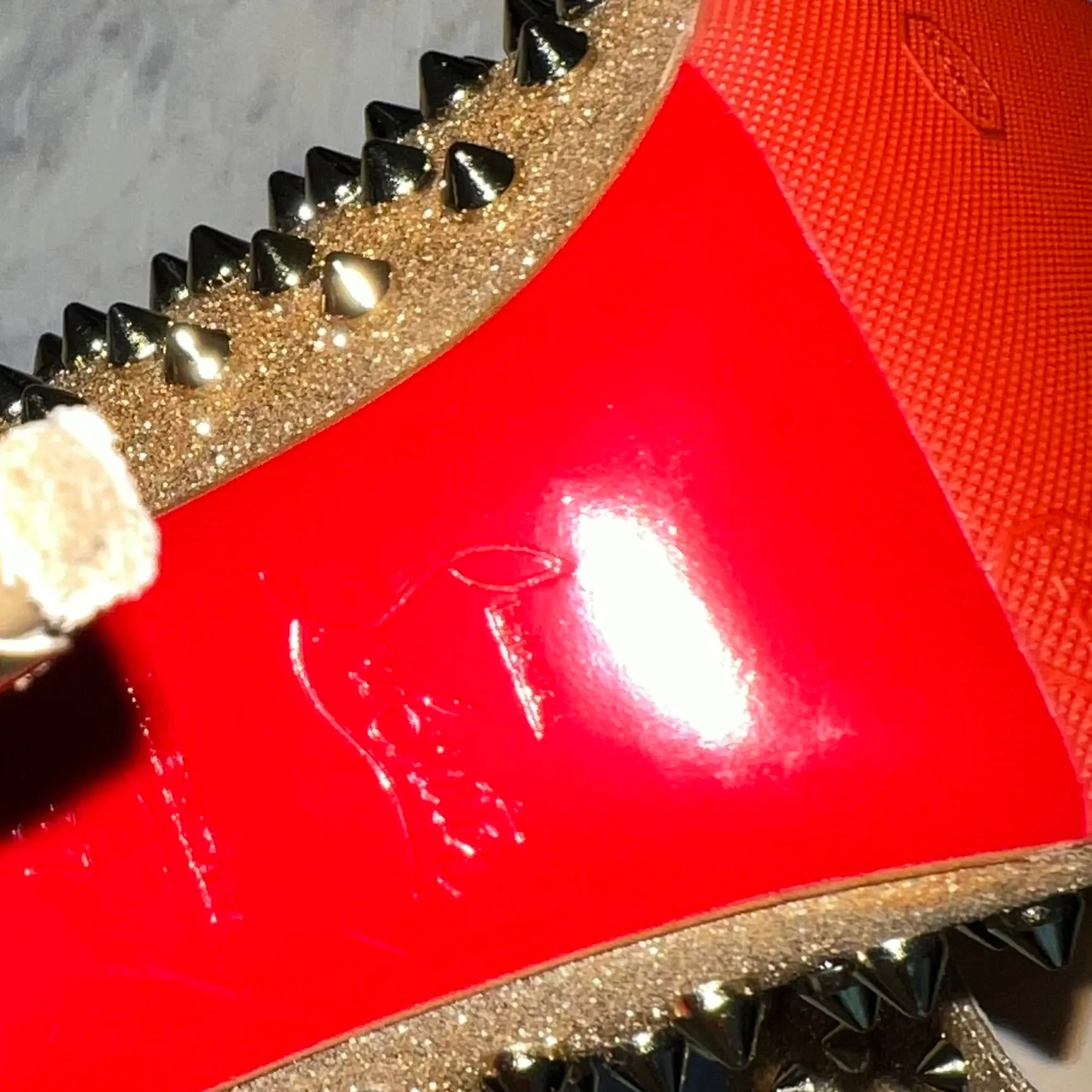 Christian Louboutin Follies Spikes 100 Heels