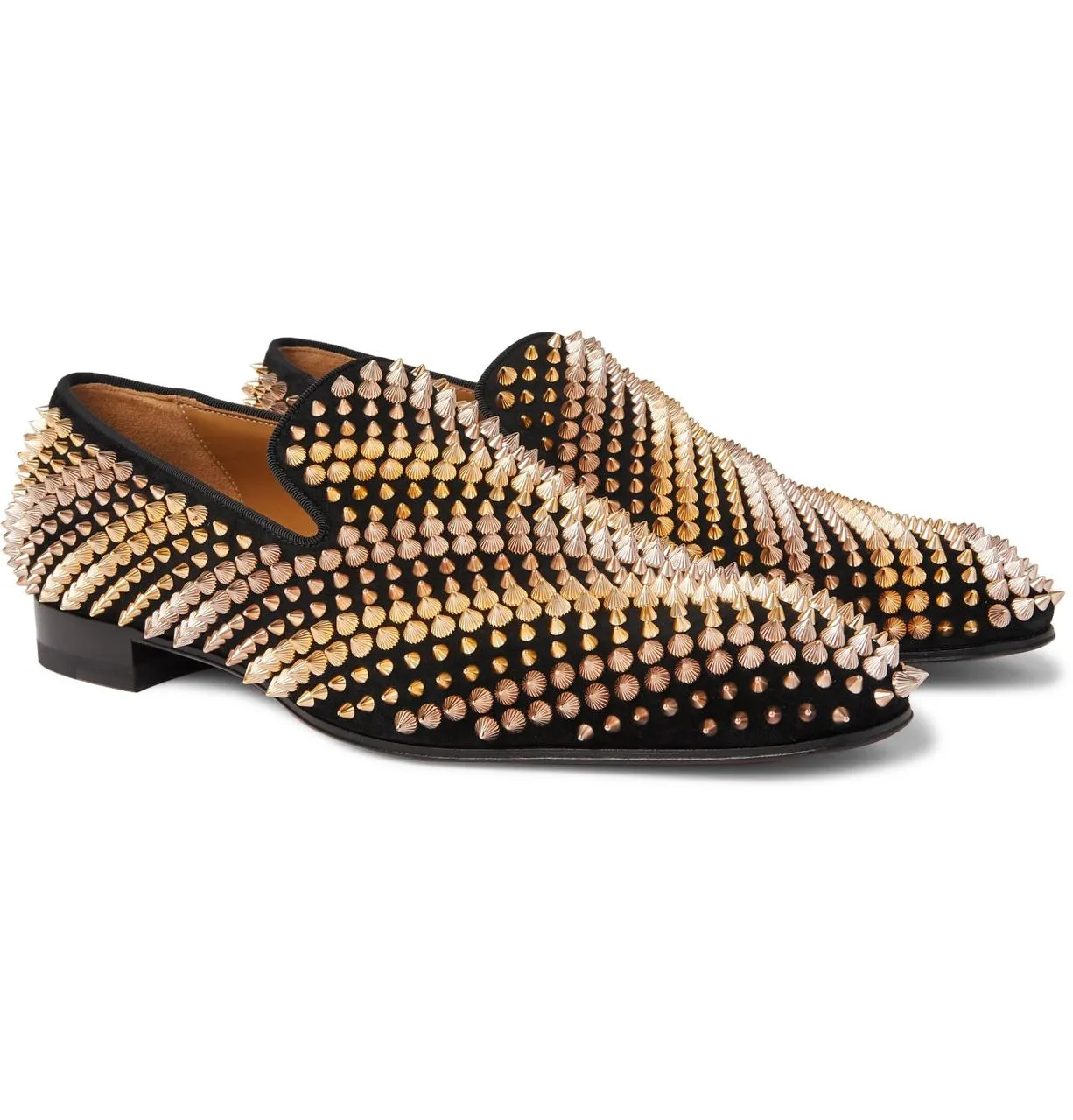 Christian Louboutin Loafer Spiked Gold-Black