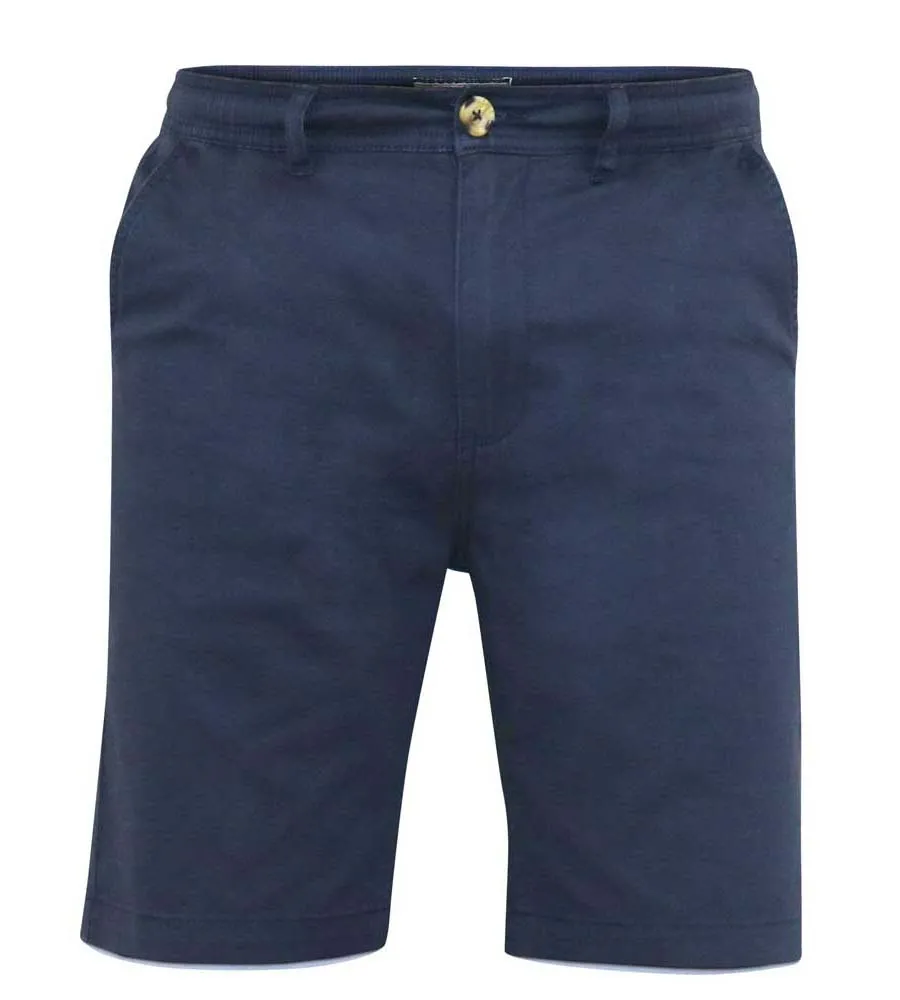 D555 Big Mens Navy Stretch Shorts with Internal Drawcord (ARIES 1)