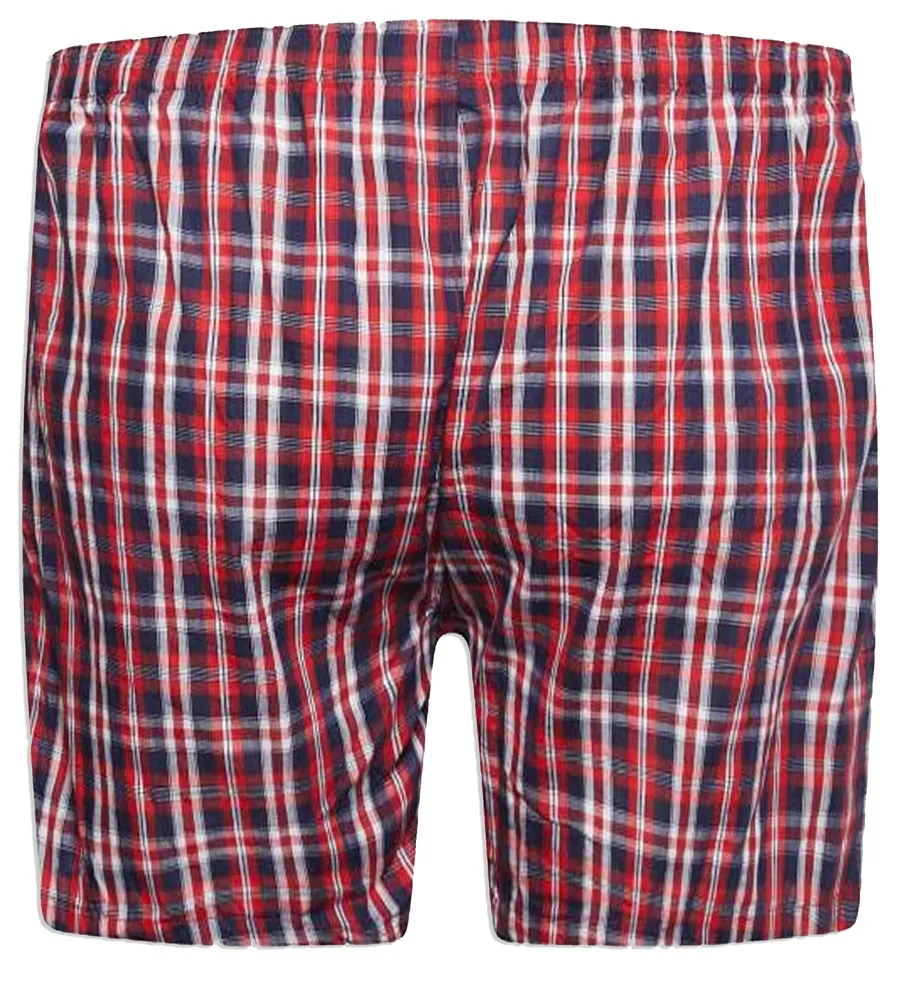 D555 Big Mens Pack of Two Woven Boxer Shorts (PLAID)