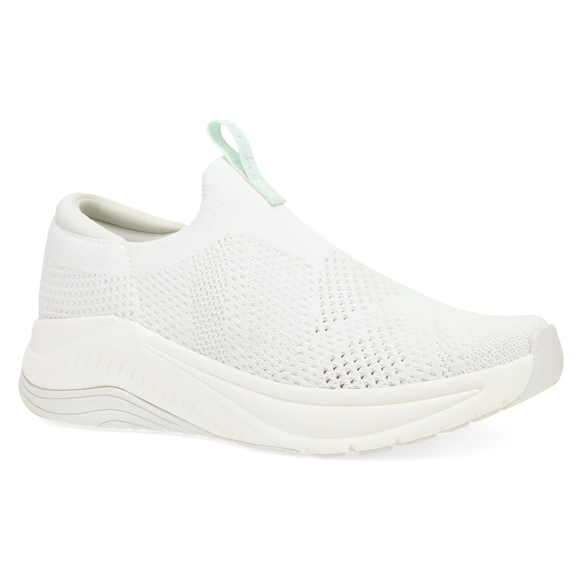 Dansko Pep: White Knit Sneaker 