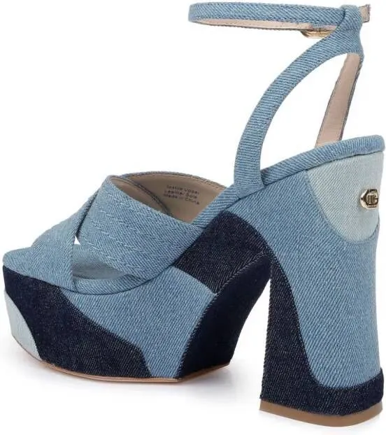 Dee Ocleppo Havana denim platform sandals Blue