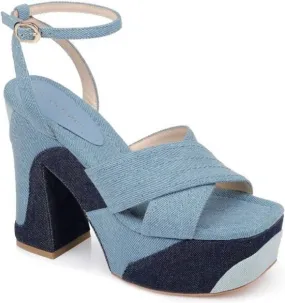 Dee Ocleppo Havana denim platform sandals Blue