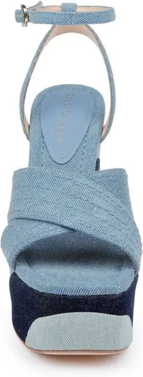 Dee Ocleppo Havana denim platform sandals Blue