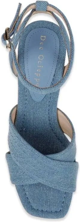 Dee Ocleppo Havana denim platform sandals Blue