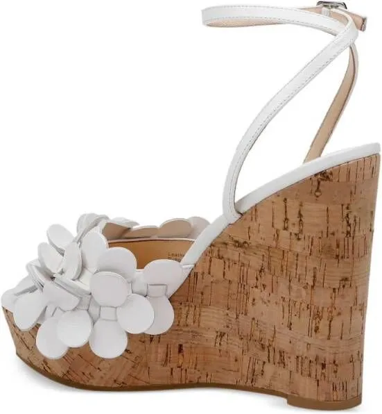 Dee Ocleppo Madrid leather wedge sandals White