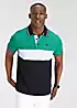 DELMAO Colour Block Polo Shirt