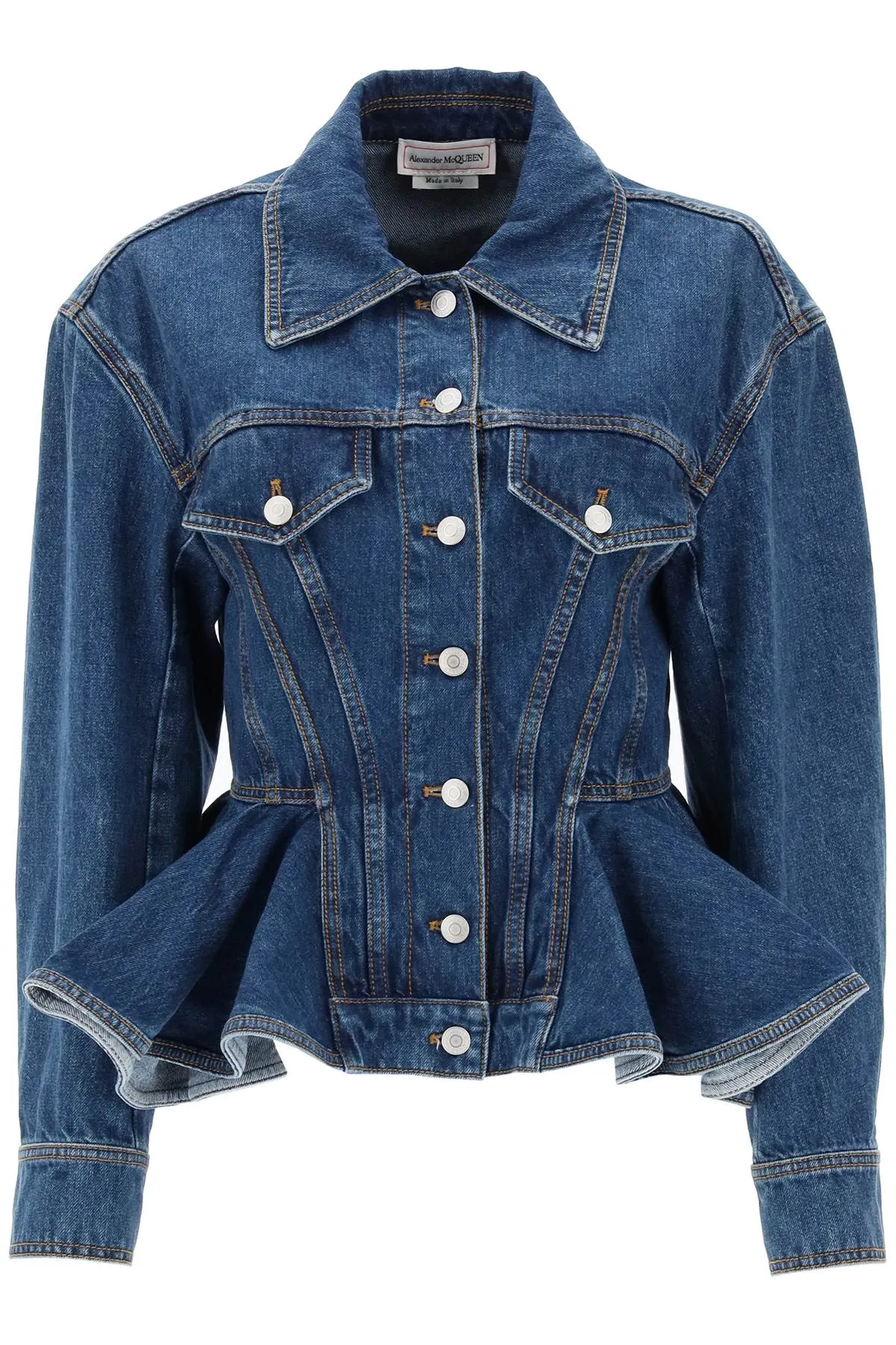 Denim Peplum Jacket