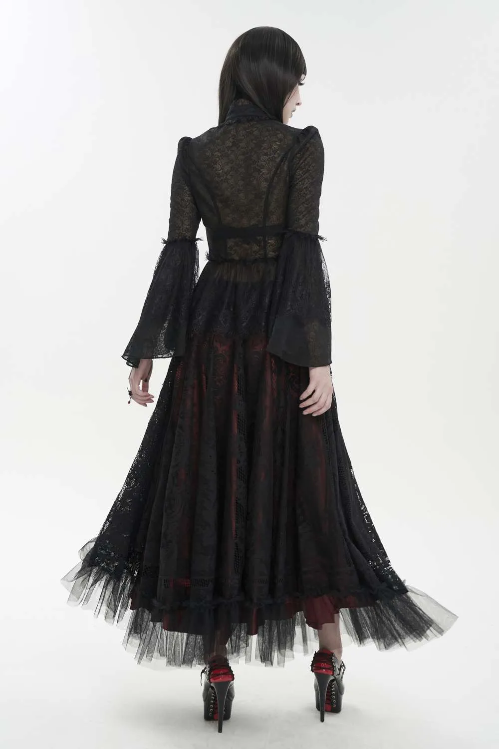 Devil Fashion - Transparent Gothic Lace Blouse Blouse | Dark Ages