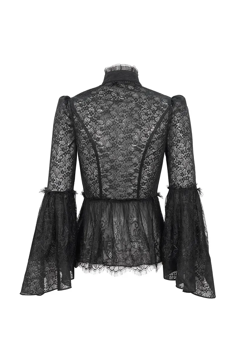 Devil Fashion - Transparent Gothic Lace Blouse Blouse | Dark Ages