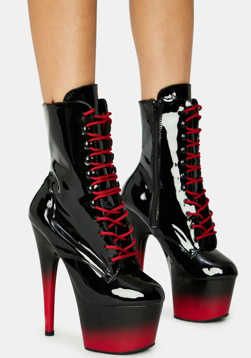 Devilish Players Club Adore Vinyl Heels-