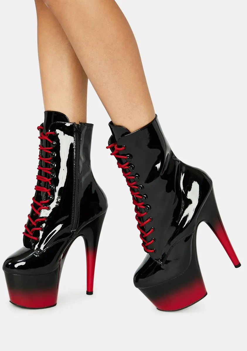 Devilish Players Club Adore Vinyl Heels-