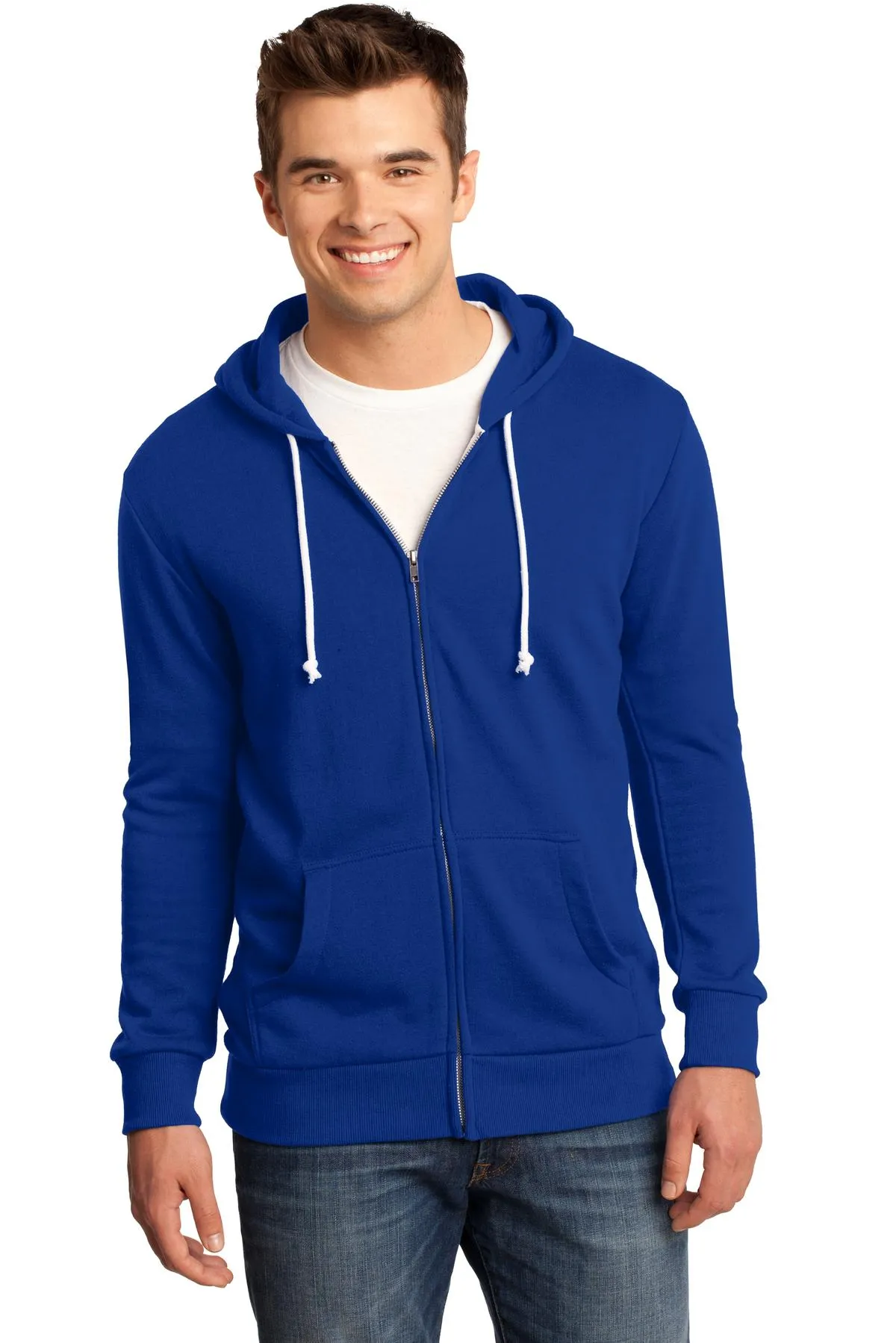 District Young Mens Core Fleece Full Zip Hoodie DT190 SKU: DT190