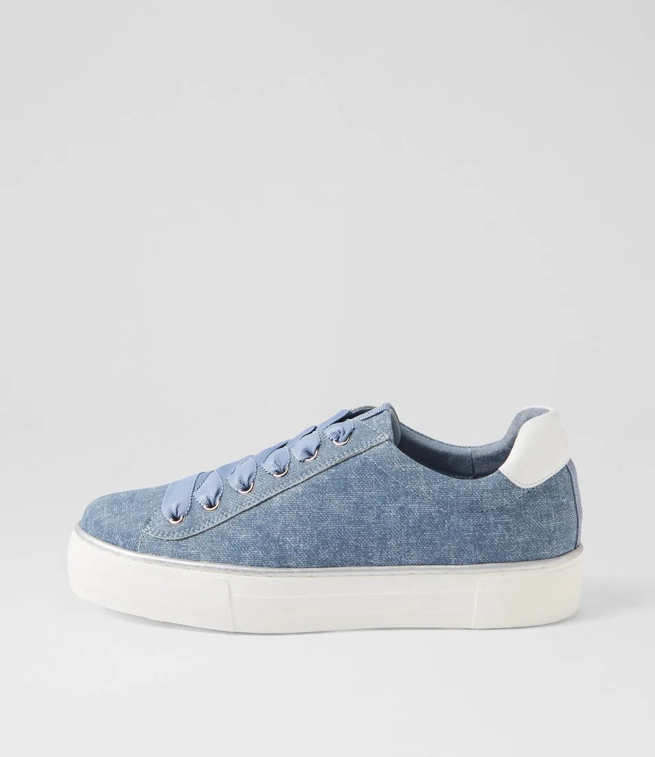 DJANGO & JULIETTE Finni Blue Denim White Multi Sneakers