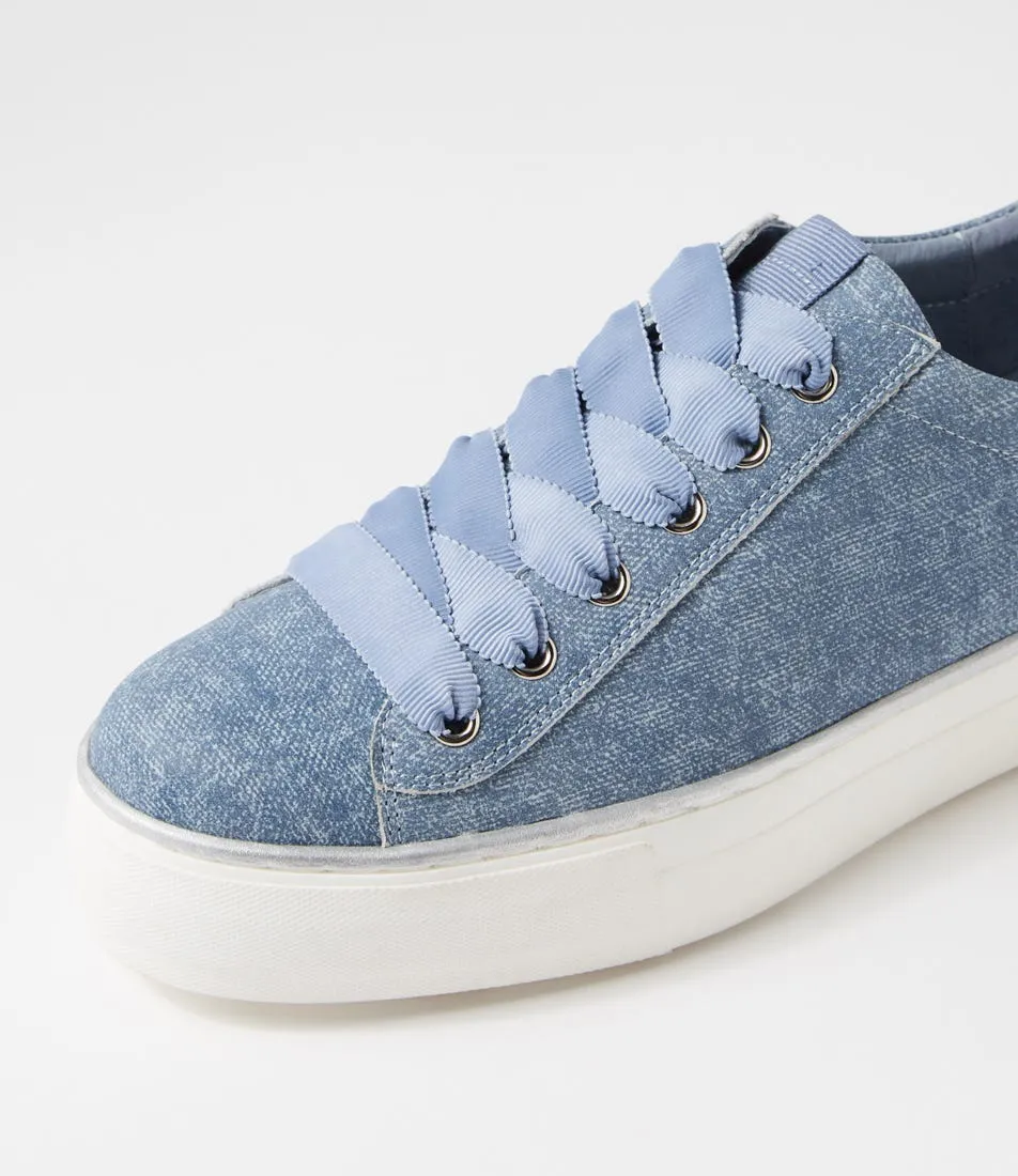 DJANGO & JULIETTE Finni Blue Denim White Multi Sneakers