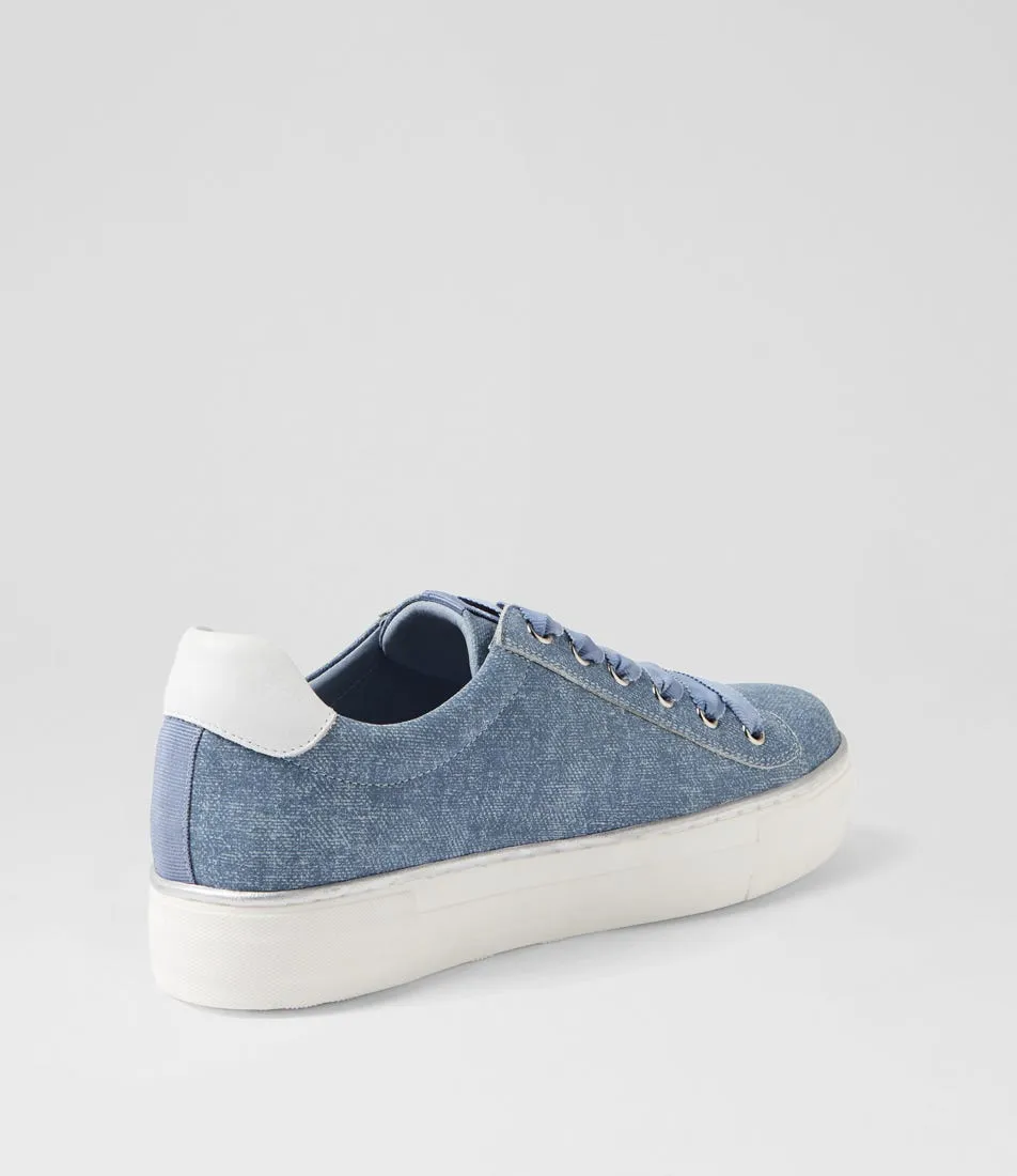 DJANGO & JULIETTE Finni Blue Denim White Multi Sneakers