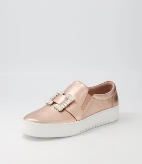 DJANGO & JULIETTE Lafayette Pale Rose Gold Leather Sneakers