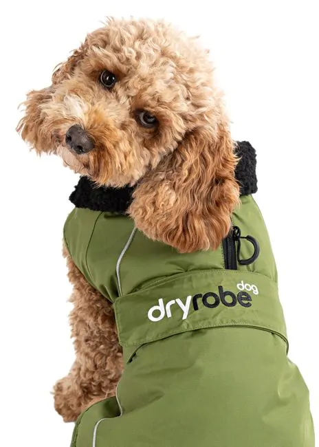 Dryrobe Dog Waterproof Dog Coat Green/Black