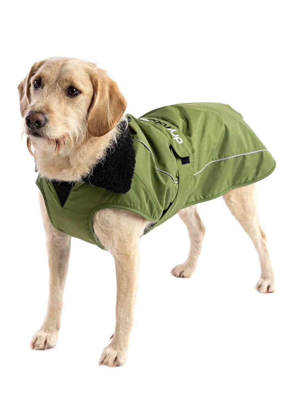 Dryrobe Dog Waterproof Dog Coat Green/Black