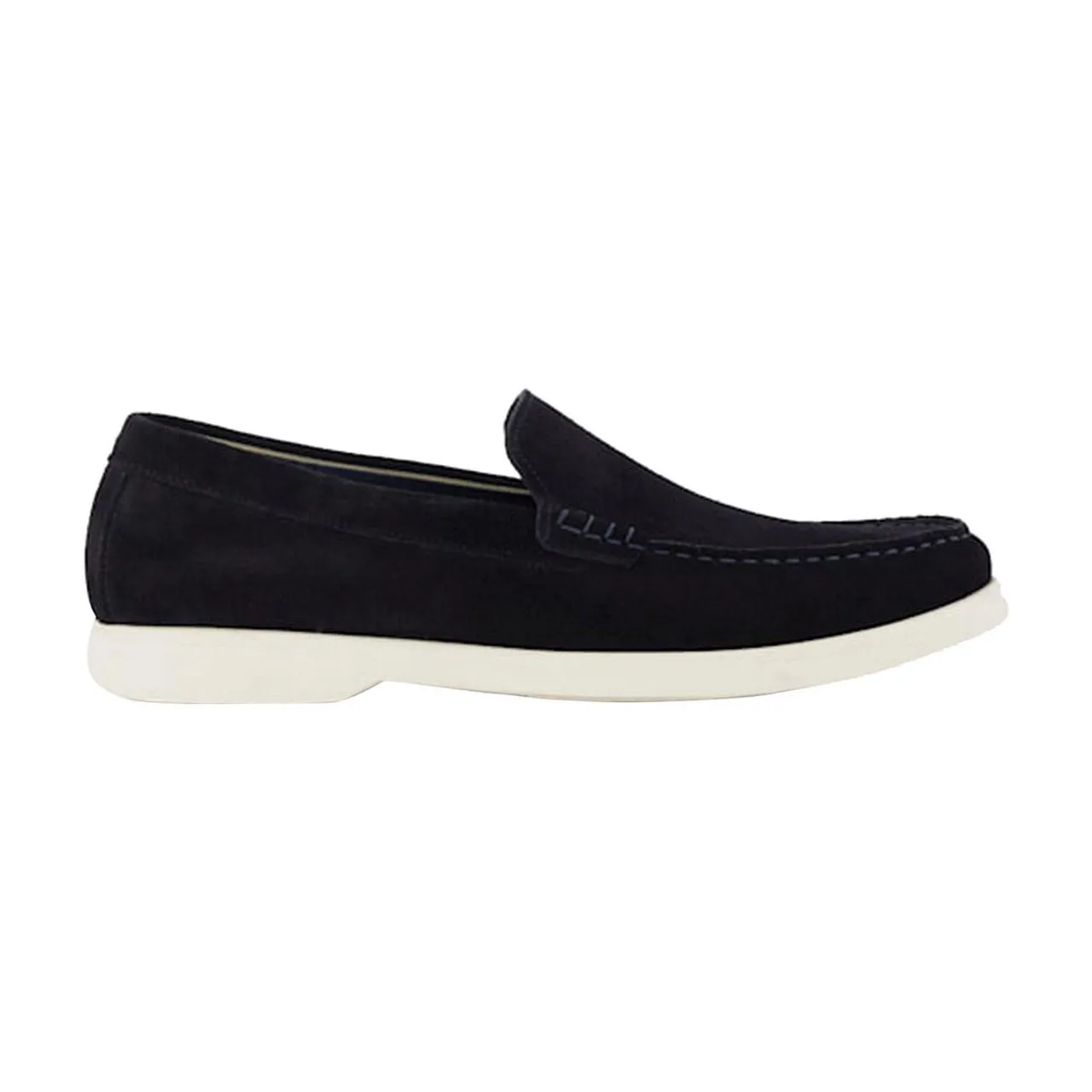 DUNE LONDON Buftonn Topstitch Casual Loafers - Blue