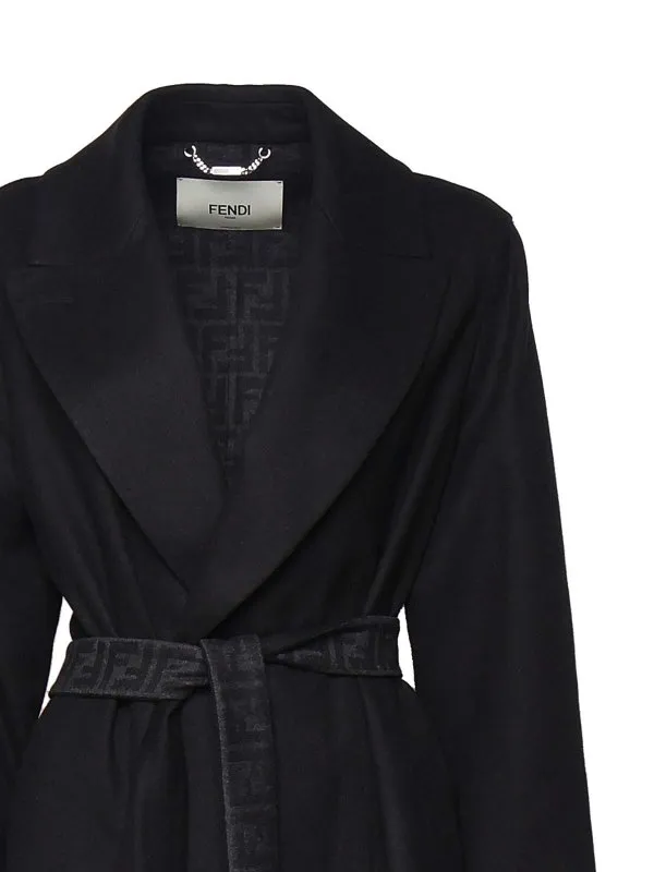 Fendi Virgin Wool Trench Coat