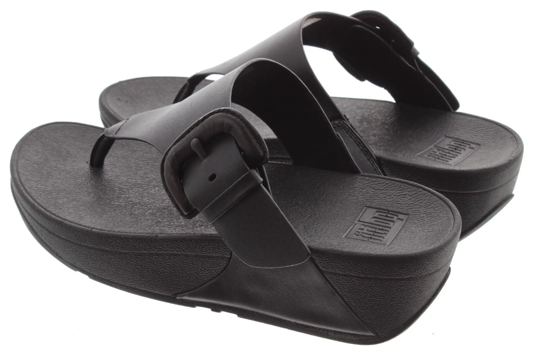 FITFLOP Ladies Lulu Buckle Toe Post Sandals In Black