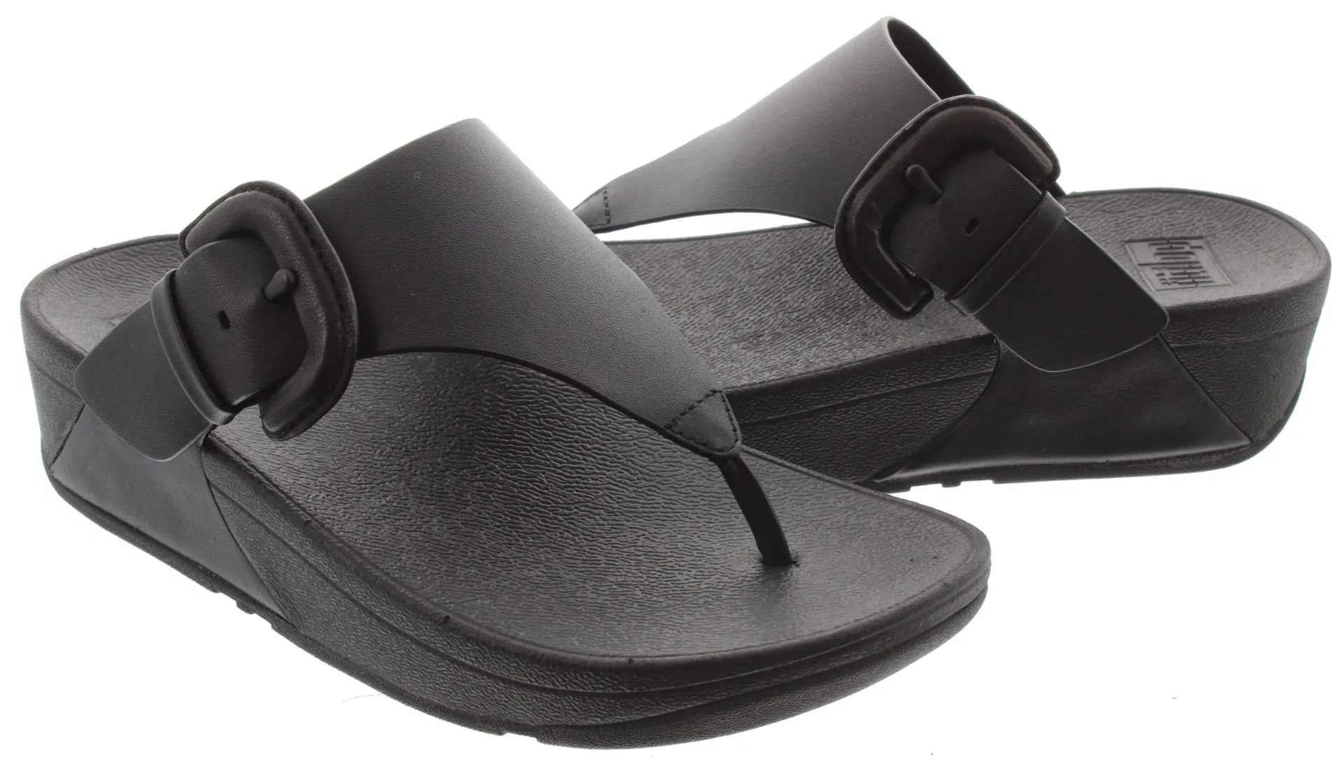 FITFLOP Ladies Lulu Buckle Toe Post Sandals In Black