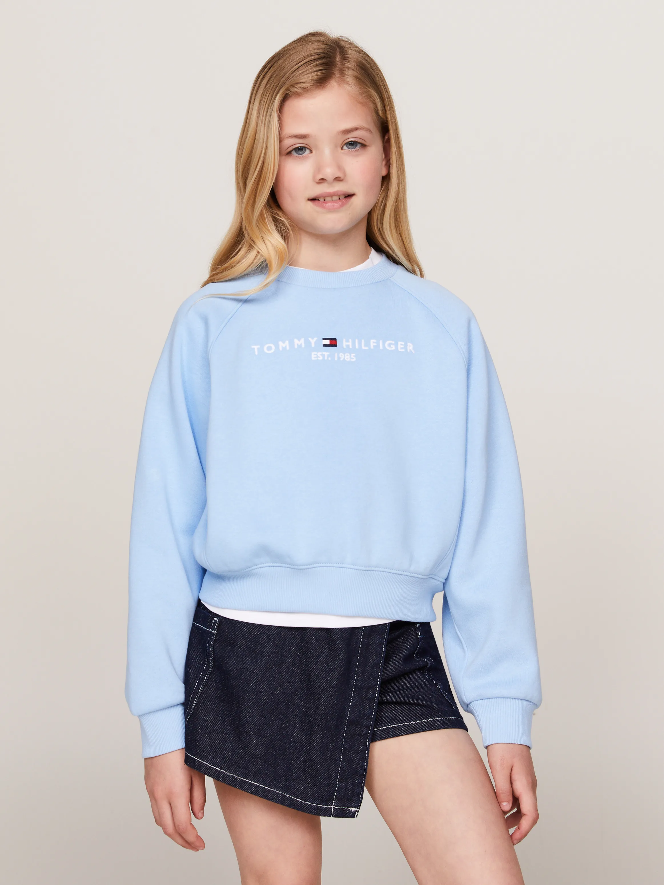 Girls 3-7 Essential Logo Fleece Regular Fit Jumper | Sweatshirts & Hoodies | Tommy Kids