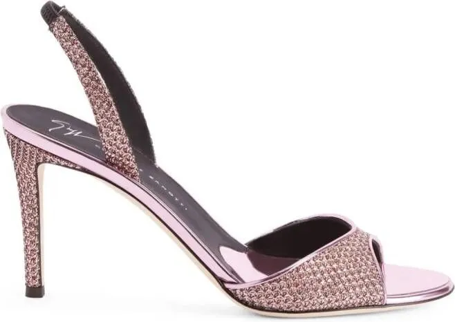 Giuseppe Zanotti Lilibeth 85mm fabric sandals Pink