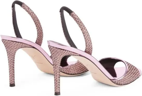 Giuseppe Zanotti Lilibeth 85mm fabric sandals Pink