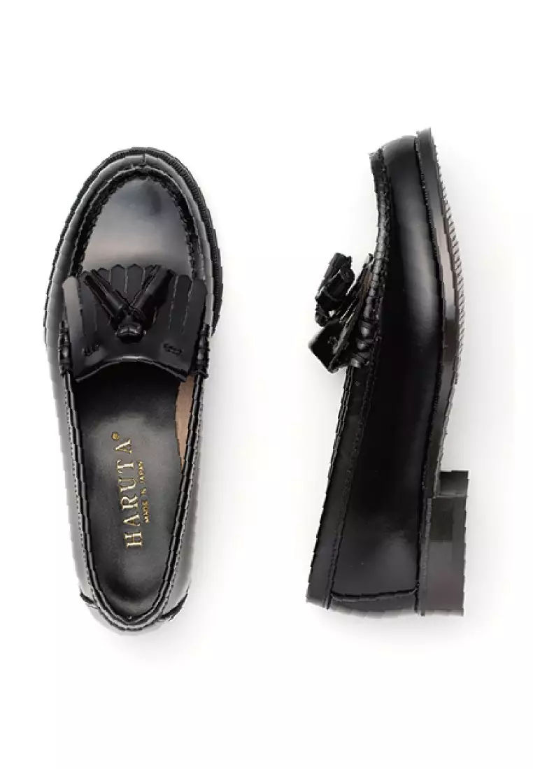 HARUTA Tassel loafer-313 BLACK