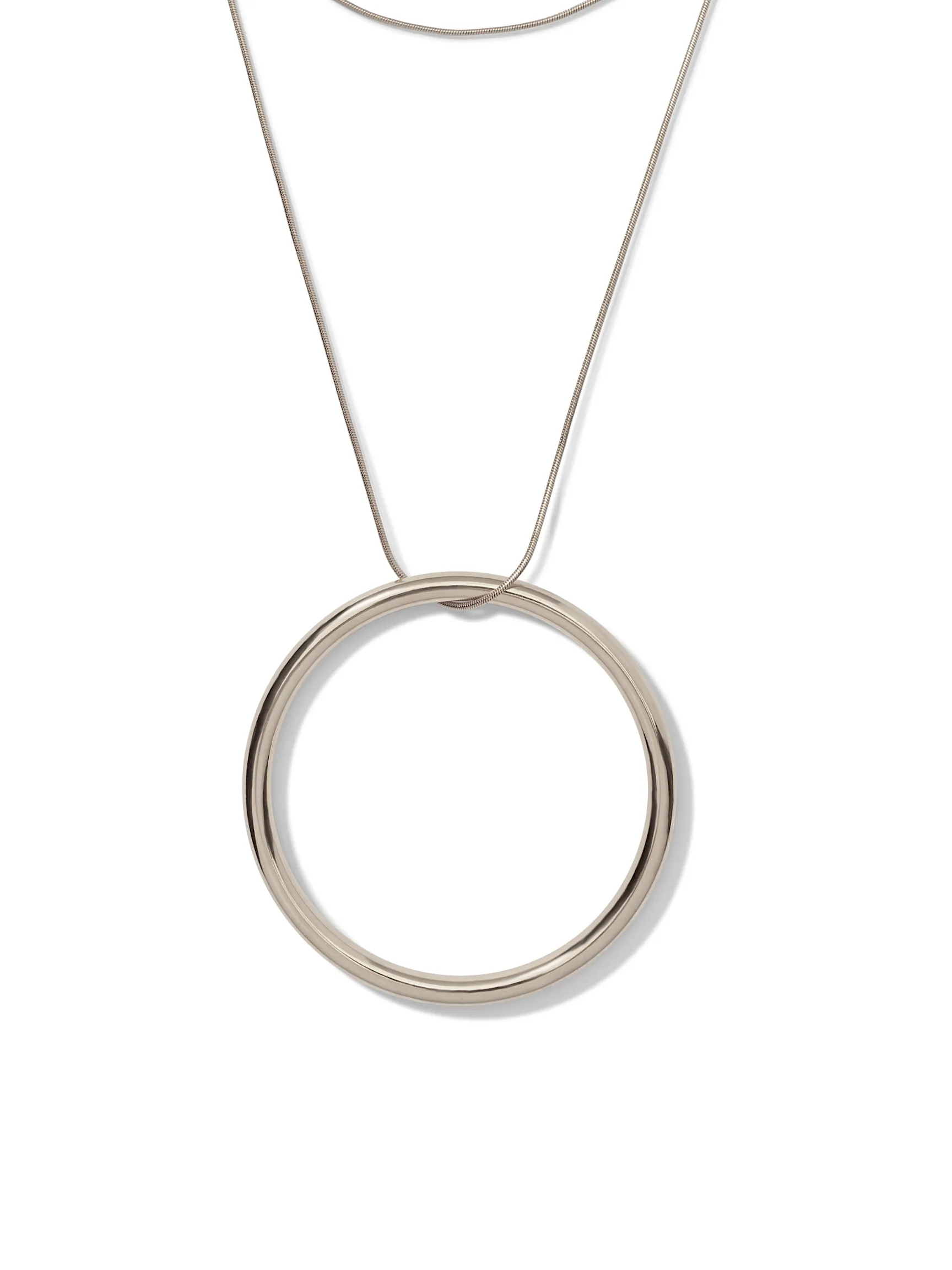 Heavenly Hoop Round Pendant Necklace