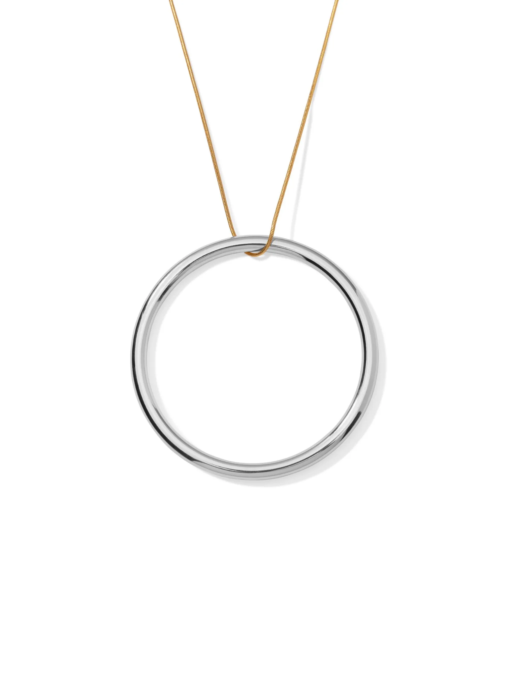 Heavenly Hoop Round Pendant Necklace