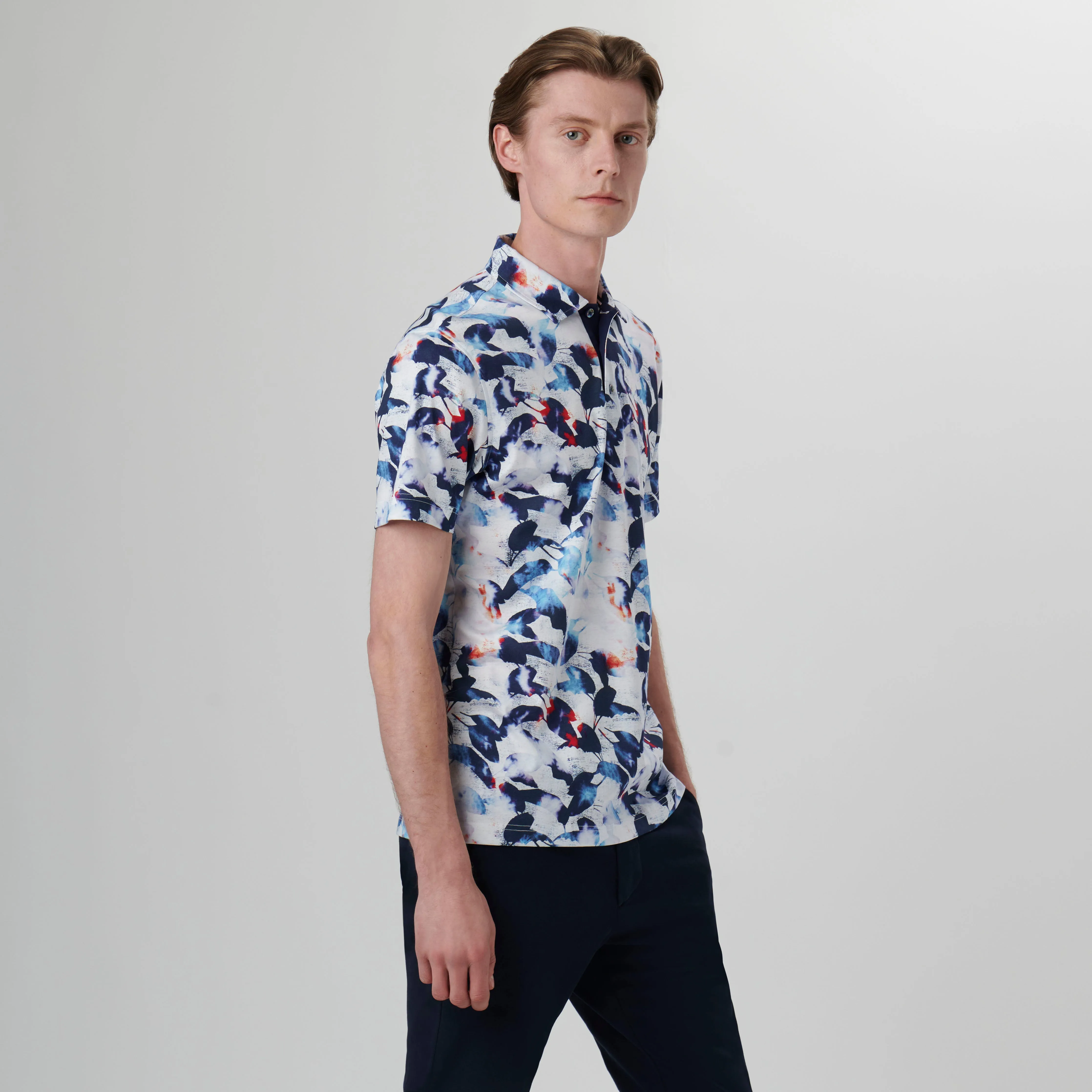 Hendrix Abstract Print Polo Shirt