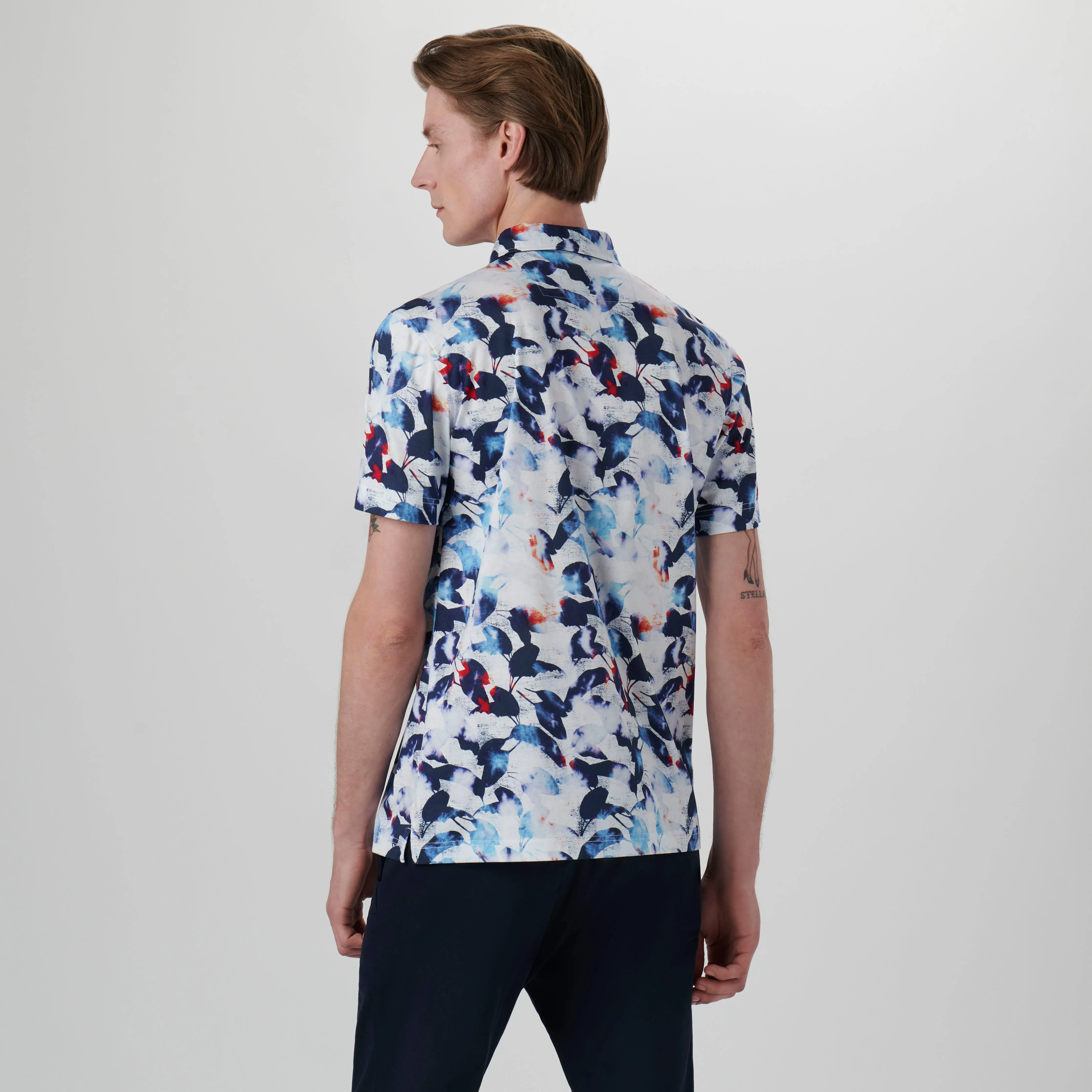 Hendrix Abstract Print Polo Shirt