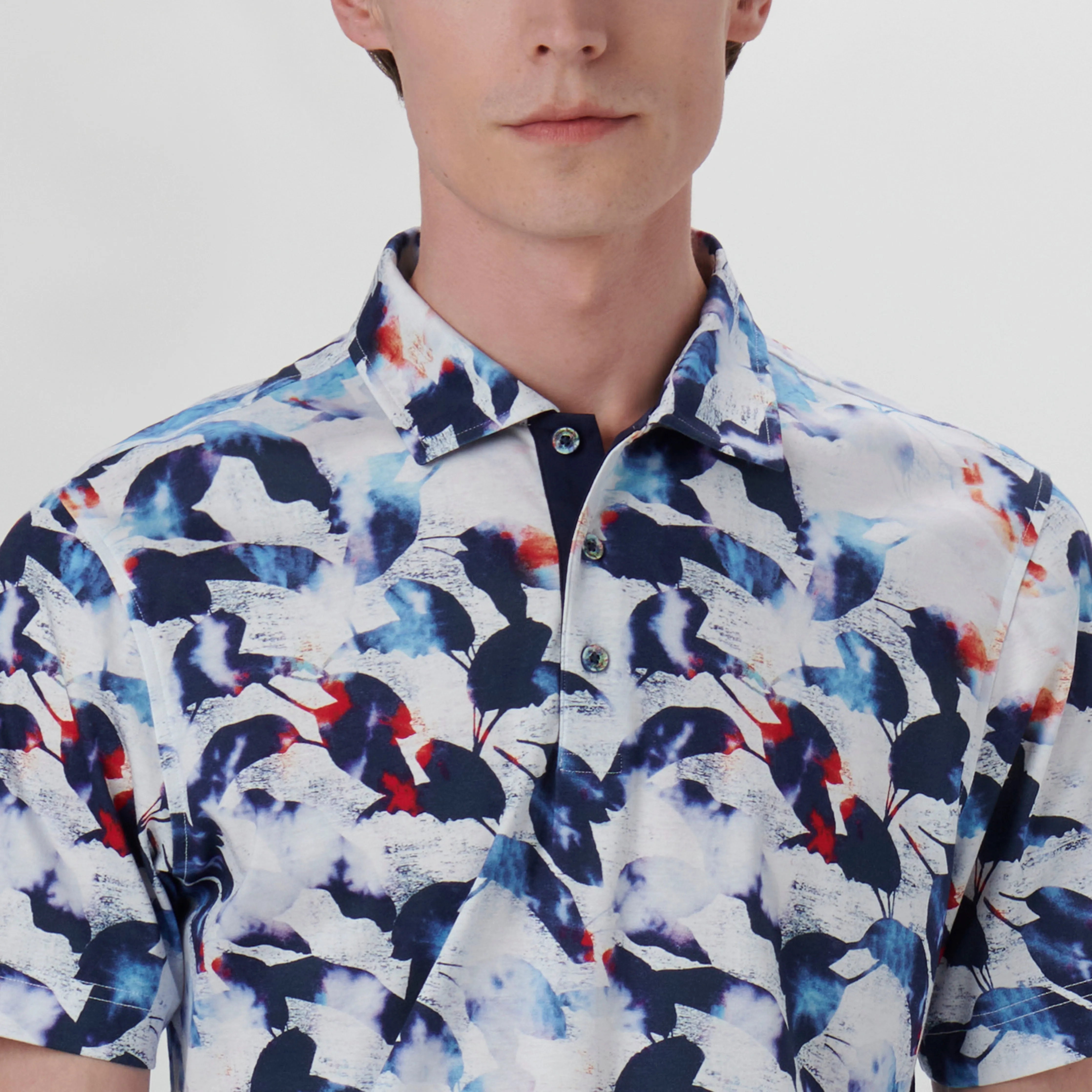 Hendrix Abstract Print Polo Shirt