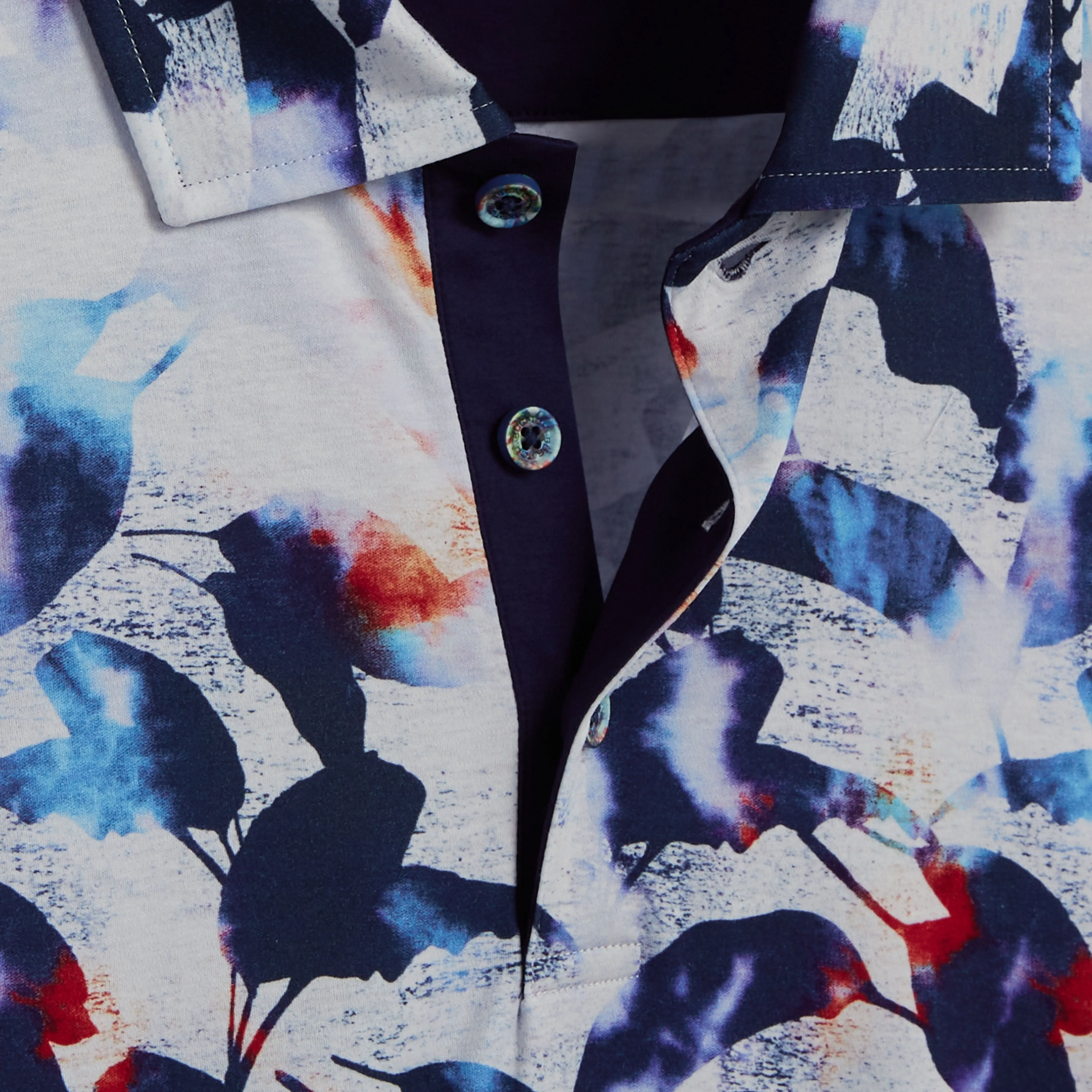 Hendrix Abstract Print Polo Shirt