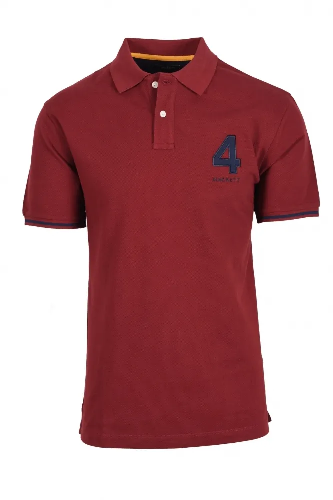 Heritage Number Polo Shirt Wine